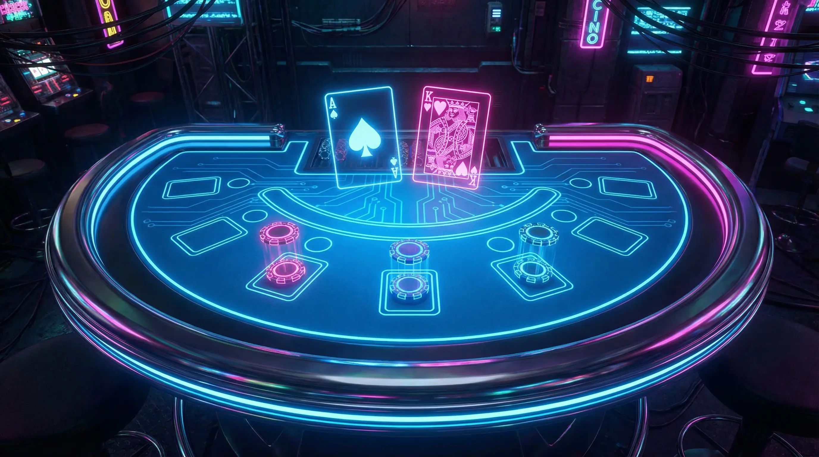 Mesa de blackjack futurista en bet stake México