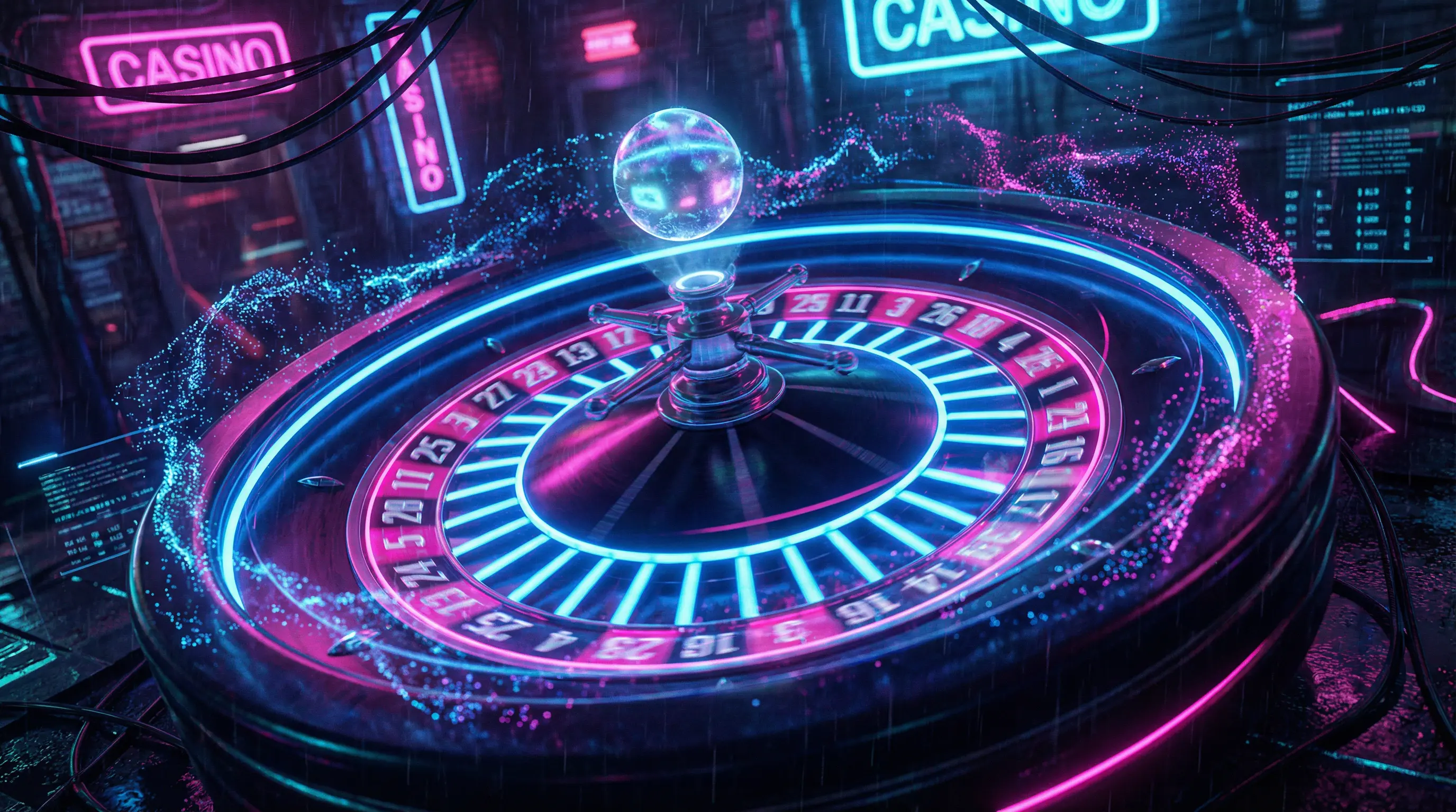 Ruleta de neón en casino bet stake México